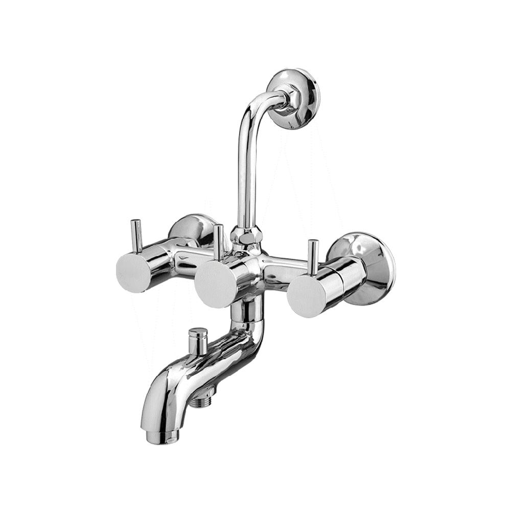 Wall Mixer Three-In-One with L-Bend Pipe for Overhead Shower