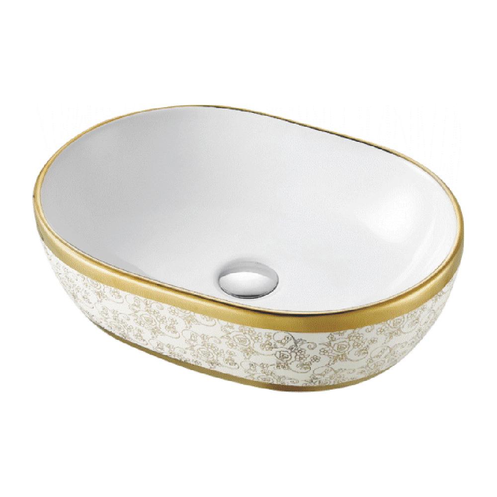 Inside White Outside Gold Counter Top