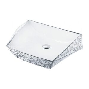 Inside White Outside Silver Counter Top