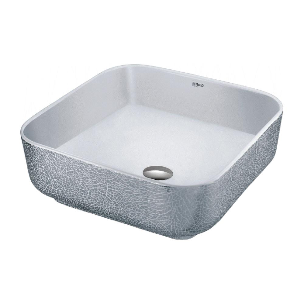 Inside White Outside Silver Printed