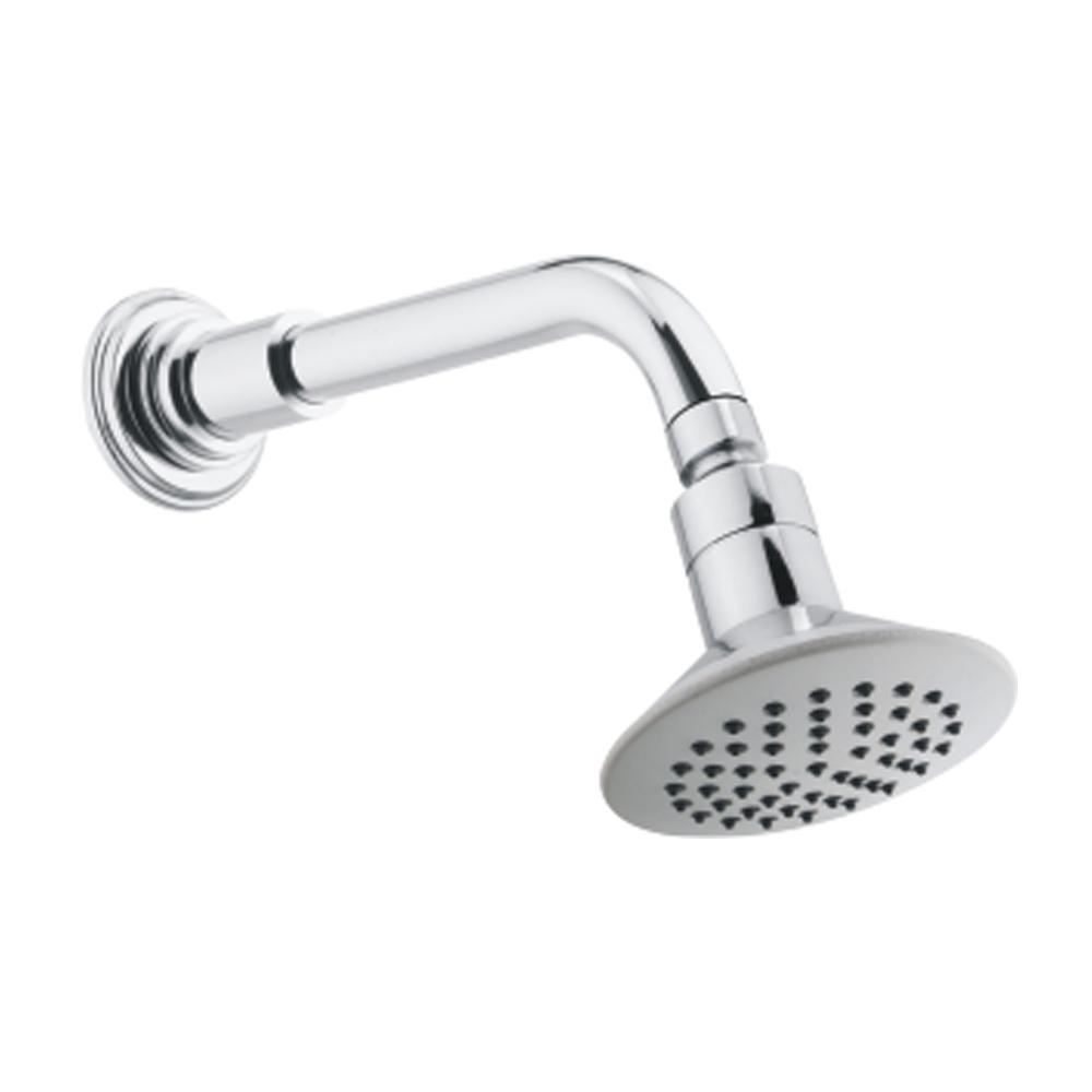 SINGLE Over Head Shower With Arm & WALL FLANGE