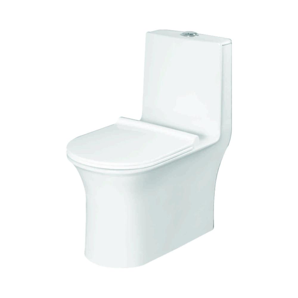 One Piece Closet ( Syphonic ) Dual Flush Fittings & Soft Closing Seat Cover