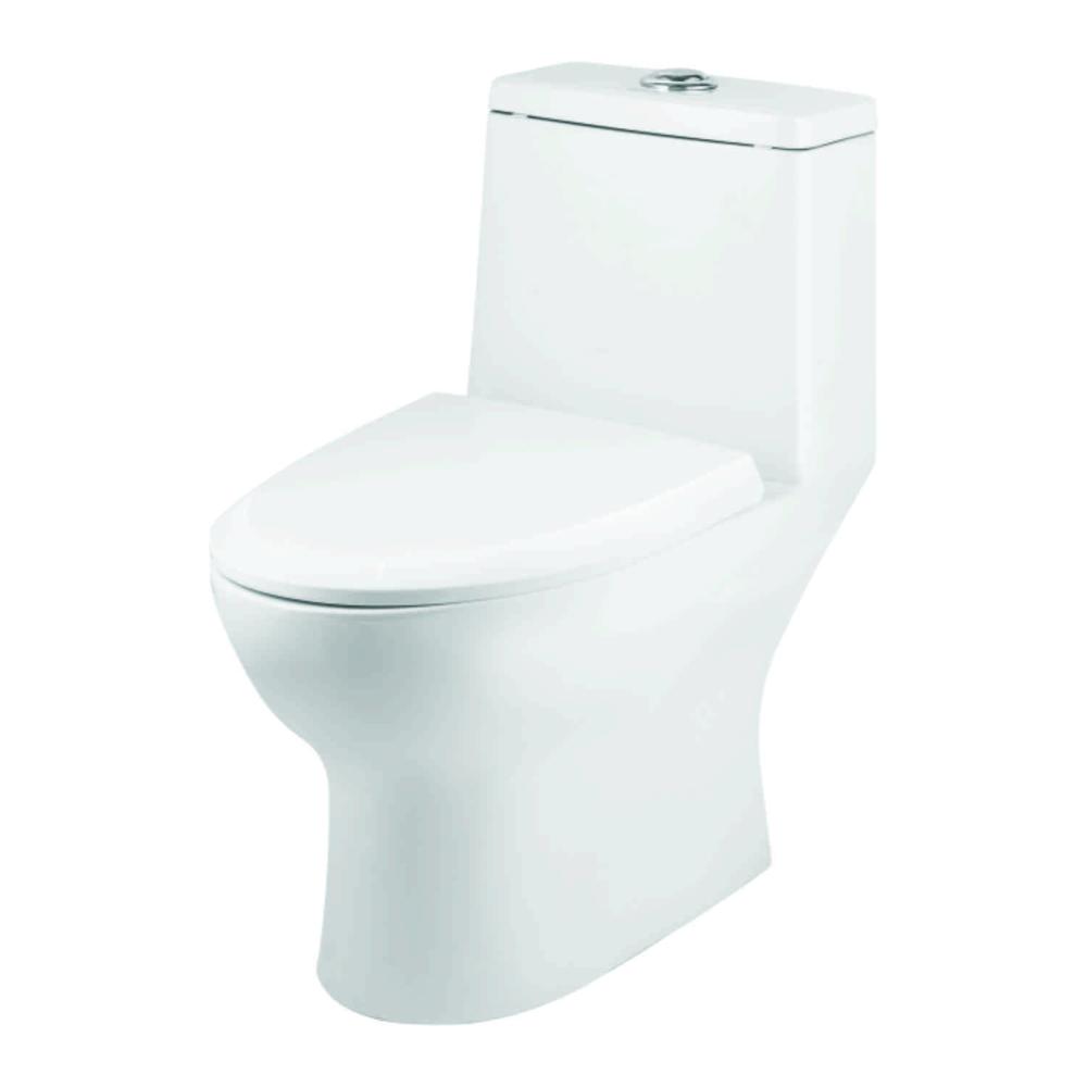 One Piece Closet ( Syphonic ) Dual Flush Fittings & Soft Closing Seat Cover