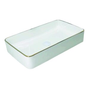 White with Gold Ring