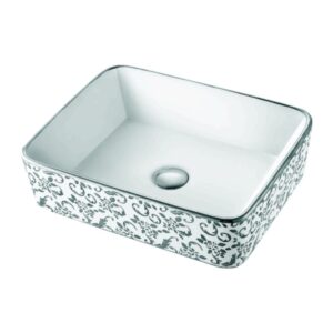 Inside White Outside Silver Printed