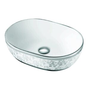 Inside White Outside Silver Printed