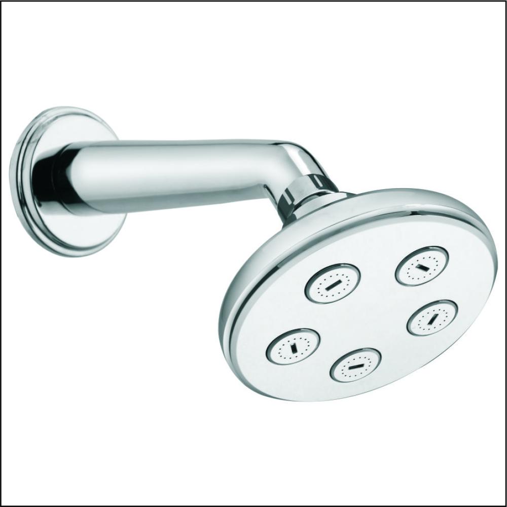 Single Flow Easy Clean OHS 4” (115mm)  Round ABS & Brass Wall Flange