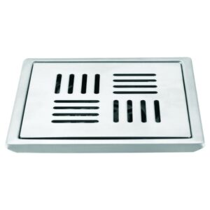 Square Drainer SS 304, 6”x6” with Frame